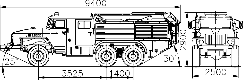 Урал пожарный схема