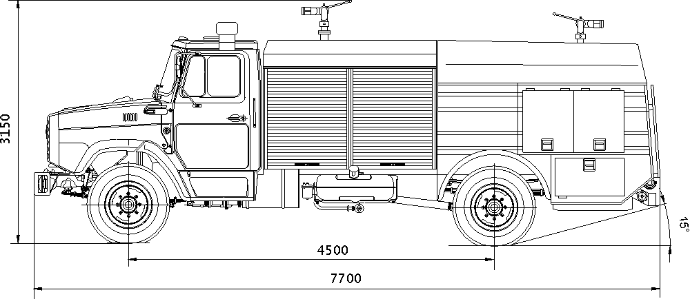 Зил пожарный схема
